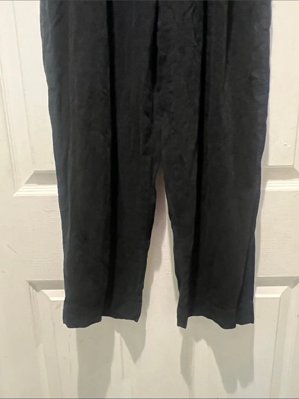 Free People Black Straight-Leg Pants